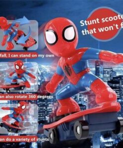 Spiderman Scooter Electric Car Stunt Music led Light Toys