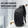 Backpack frith-goid Le Lock 3-dhigit