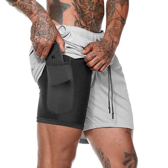 Men’s 2 in 1 New Summer Secure Pocket Shorts