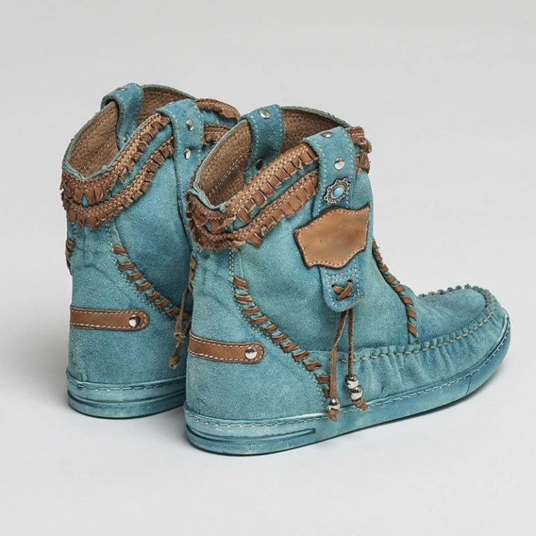 Blue Spring/Fall Faux Suede Boots - Buy Today Get 60% OFF – Wowelo