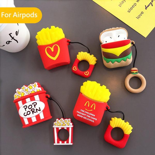 Airpods Anti-Fall Protective Cover (Love Food Cartoon Silicone)