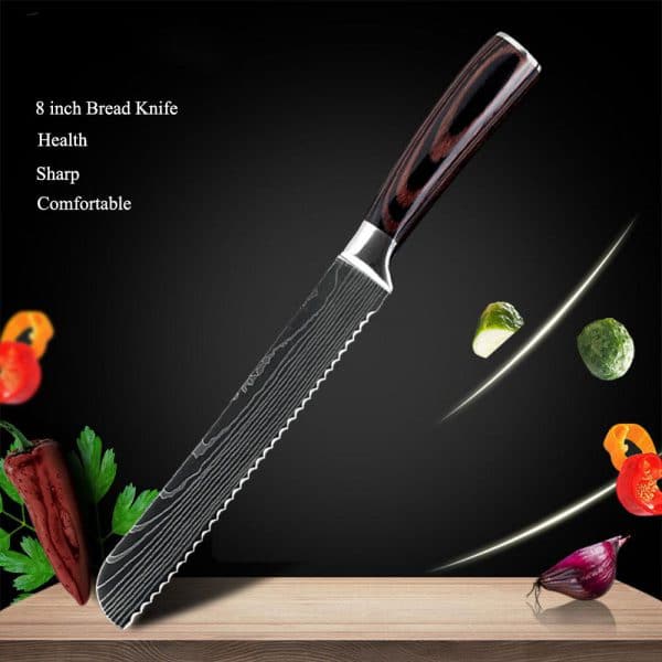Set de coitelos xaponeses de chef