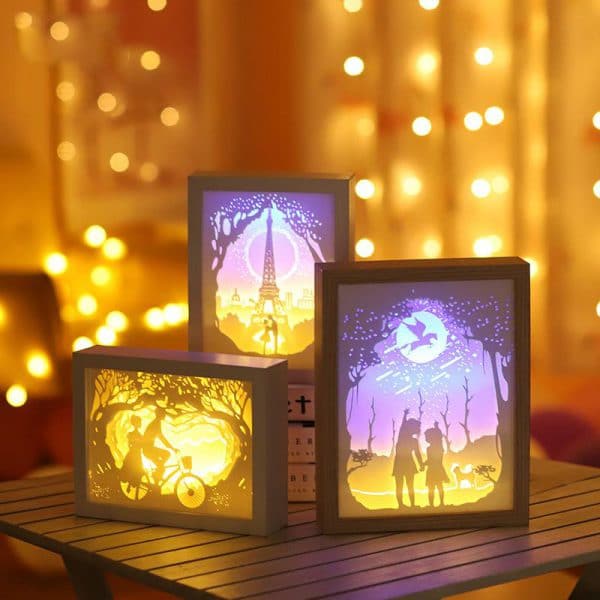 3D нощни лампи за дърворезба