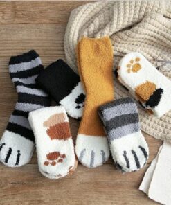 Winter Cat Claws Warm Sleep Floor Socks