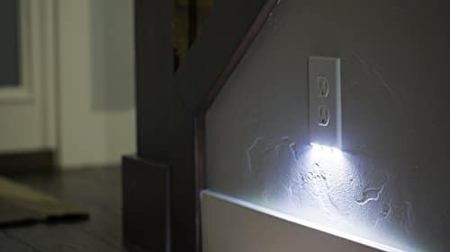 Outlet Wall Plate With LED Night Lights-No Batteries Or Wires