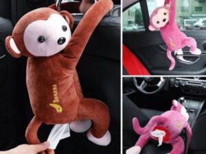 Creative Pippi Monkey Cartoon Animals Car Paper Boxes Napkin Holder