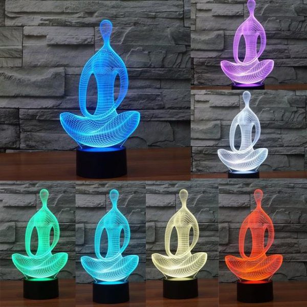 3D медитация LED лампа