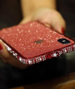 Bling Rhinestone iPhone Case Pẹlu ite A aluminiomu fireemu