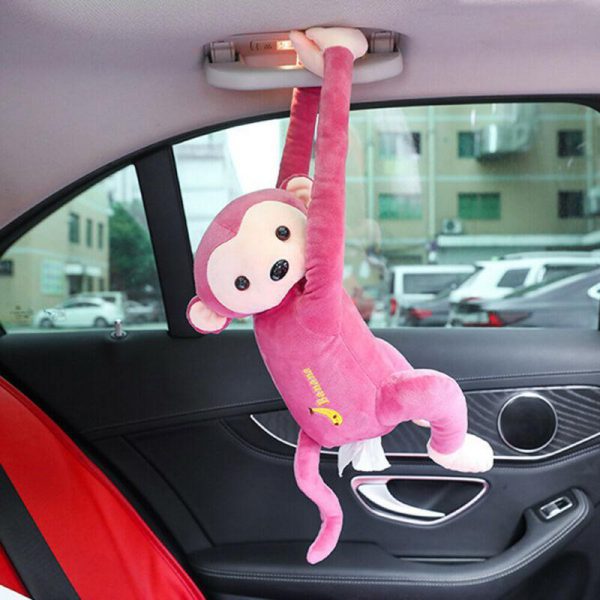 Creative Pippi Monkey Cartoon Animals Car Paper Boxes Napkin Holder