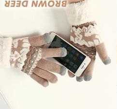 Luvas de lã extraquentes para touchscreen