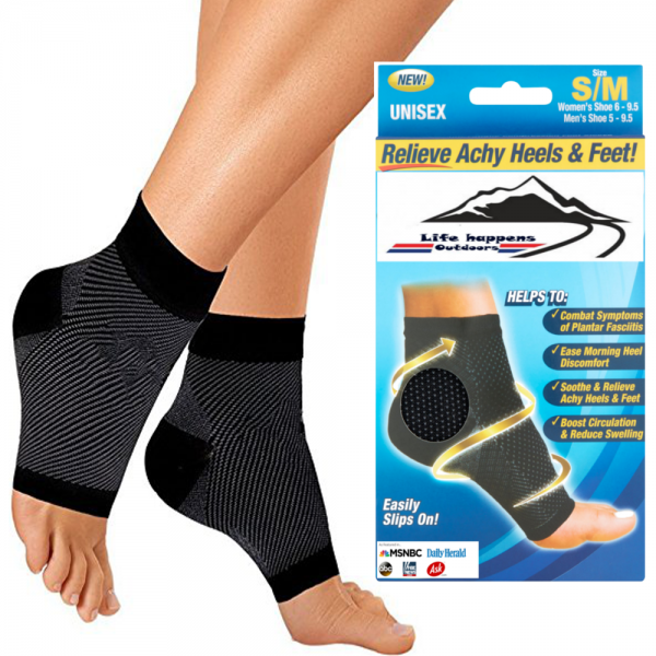 Calcetíns de compresión do pé para aliviar a dor