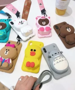 Alternative view of iPhone and SAMSUNG Cartoon Storage Phone Case