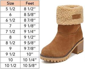 Premium Women Suede Snow Chunky Ankle Boots