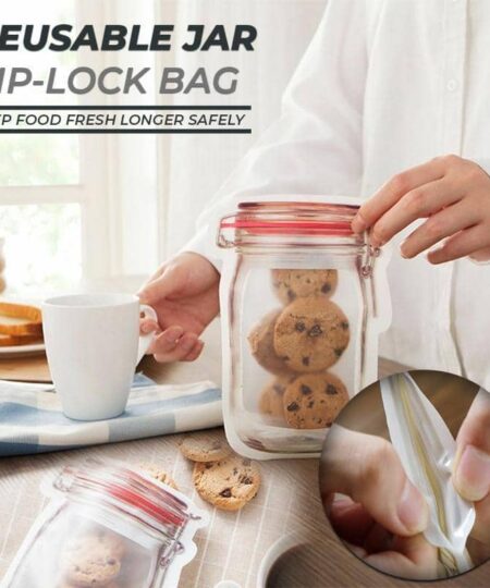 Reusable Mason Jar Zip-Lock Bag 7 Pcs Set