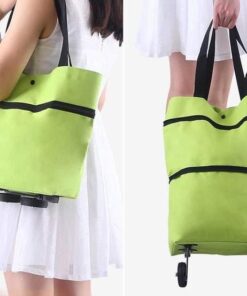 शॉपिंग बॅग फोल्डिंग हिरवी बॅग
