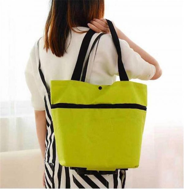 Beg beli-belah lipat beg hijau