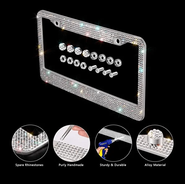 Crystal License Plate Frames (Front & Back)