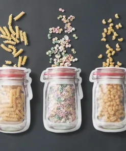 Reusable Mason Jar Zip-Lock Bag 7 Pcs Set