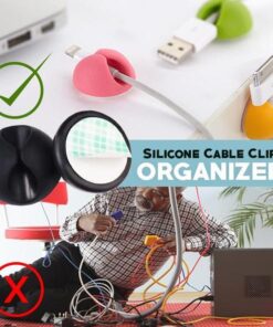 Self-Adhesive Silicone Cable Clip Organizers