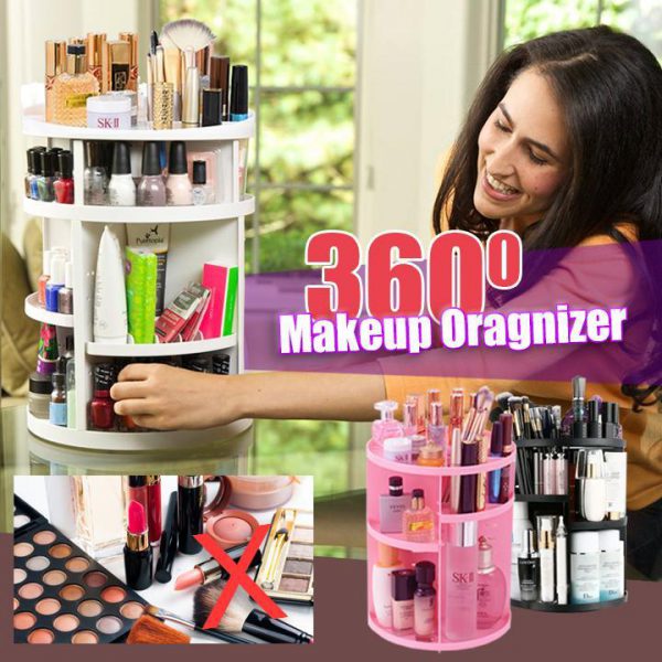 360 Grad Rotéierend Make-up Organisator