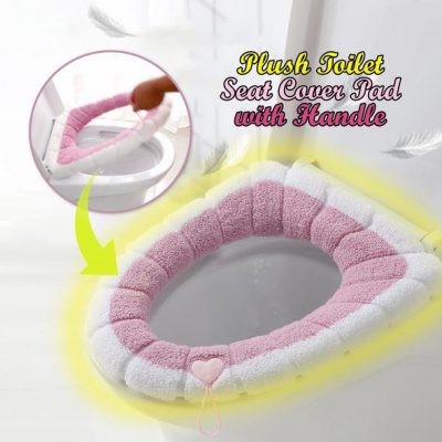 Plush Toilet Seat Cover Pad with Handle - Get 75% Discount – Wowelo