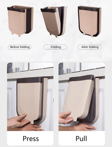 Press & Pull - Wall Mounted Waste Bin