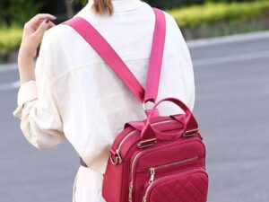 Women's Buckle Patchwork Zipper Casual Shoulder Bags
