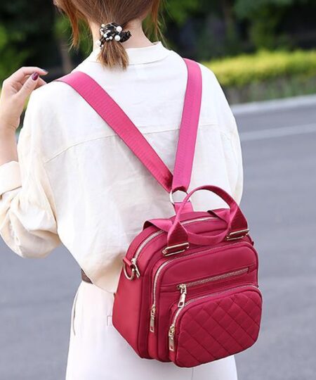 Jinan Buckle Patchwork Zipper Casual Shoulder Bags