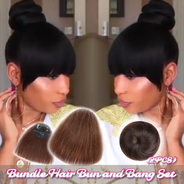 Bundle Hair Bun and Bang Set (2PCS) - Image 4