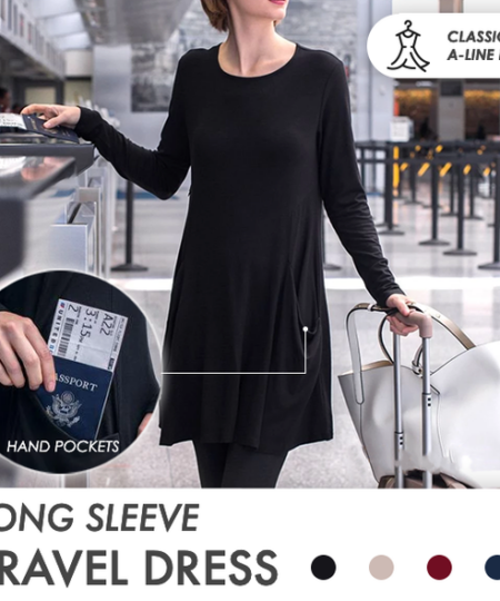 Long Sleeve Sweatshirt Travel Dress