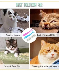 Purrfect Cat Silicone Fish Toothbrush