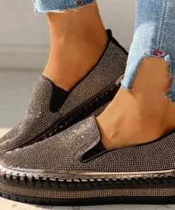 Women Casual Fashion Rhinestone Slip-on Sneakers