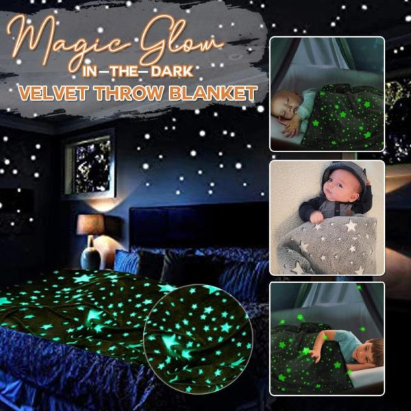 Magic Glow-in-the-dark Velvet Throw Blanket