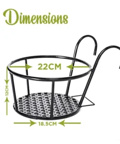 Alternative view of Easy Hang Durable Railing Flower Basket