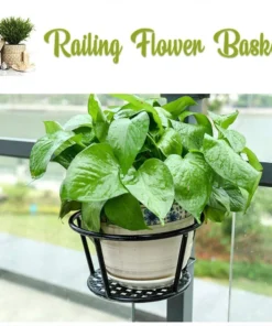 Easy Hang Durable Railing Flower Basket