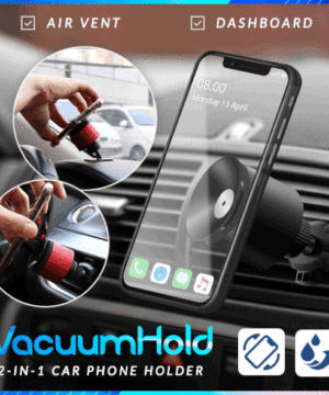 VacuumHold 2-in-1 Car Phone Holder