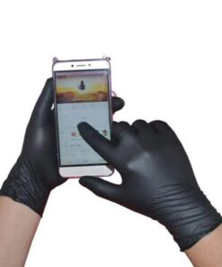 Црне рукавице од латекса за једнократну употребу