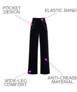 FitMe™ Ice Silk pantalone širokih nogavica