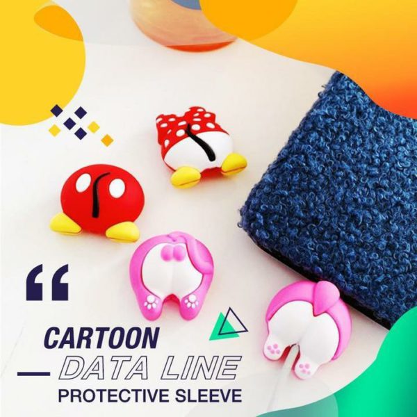Cartoon Data Line Protective Sleeve (3pcs)