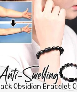 Anti-Swelling Black Obsidian Bracelet
