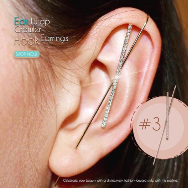 (50% JI) Ear Wrap Crawler Hook Earrings