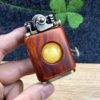 Rosewood handmade custom windproof kerosene to bead lighter