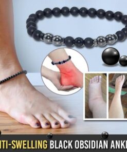 Anti-Swelling Black Obsidian Anklet