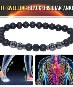Anti-Swelling Black Obsidian Anklet