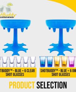 ShotBuddy™ 6 Shot Glass Dispenser နှင့် Holder