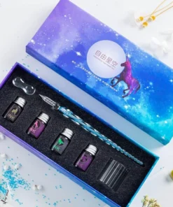 Majestic Crystal Glass Pen Handcrafted