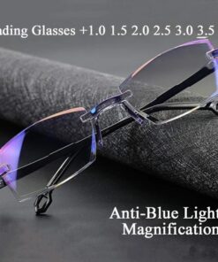 FoldFlat Sapphire High Hardness Anti-Blue Progressive Far And Near Dual-Use Reading Glasses