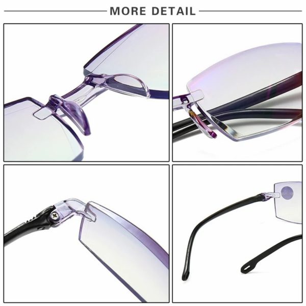 FoldFlat Sapphire High Hardness Anti-Blue Progressive Far And Near Dual-Use Reading Glasses