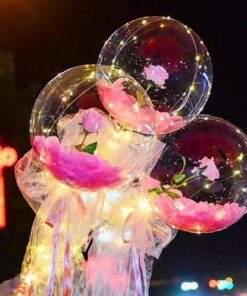 Mus Ib Txhis Rose - Paj hauv Balloon Bouquet