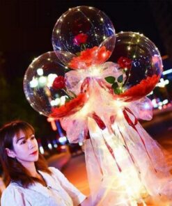 Mus Ib Txhis Rose - Paj hauv Balloon Bouquet
